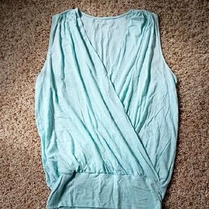 Garnet Hill Light Blue Sleeveless Blouse